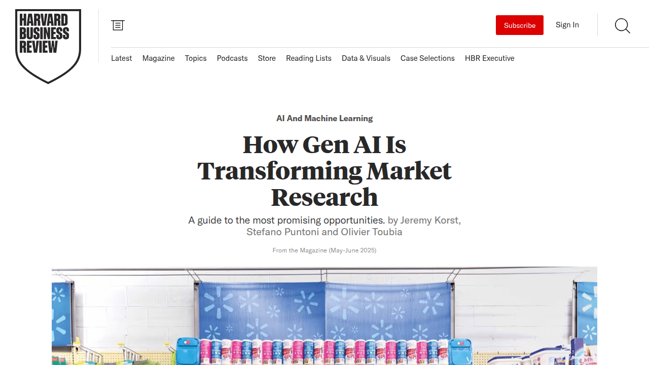 Harvard Business Review — How Gen AI Is Transforming Market Research